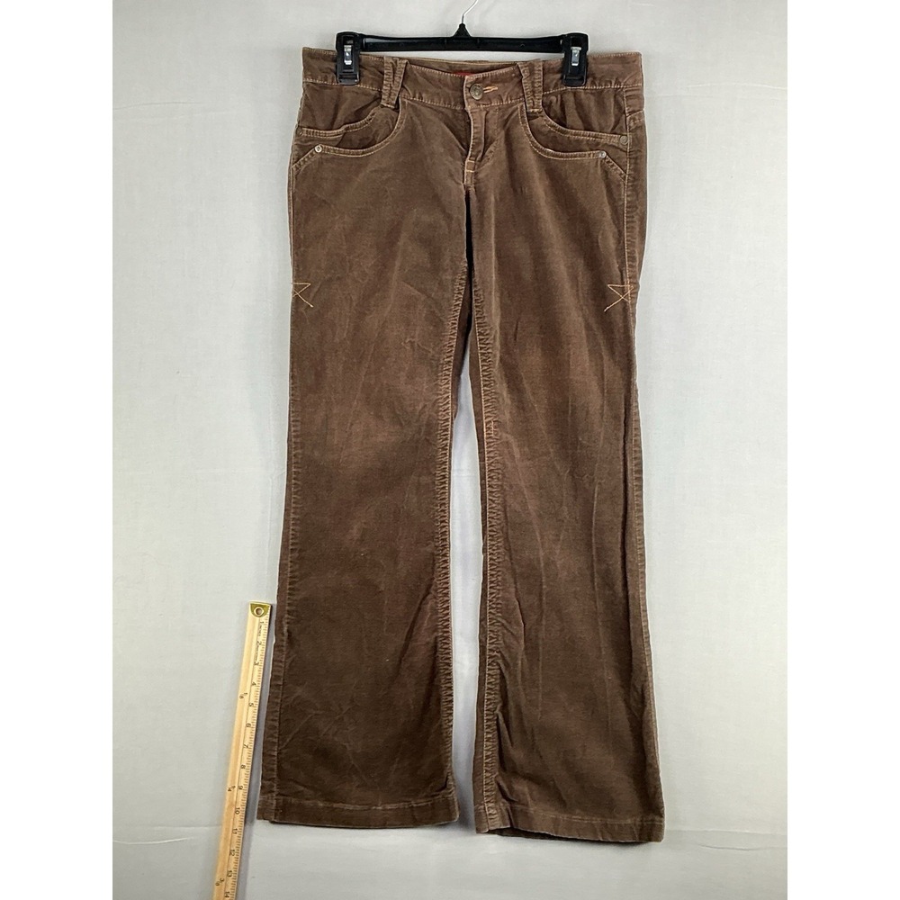 Unionbay Brown Corduroy Pants Womens Stretch Straight Leg Casual